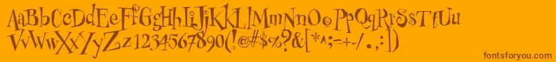 PfbuzzzNormalUnicodes Font – Brown Fonts on Orange Background