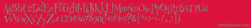 PfbuzzzNormalUnicodes Font – Gray Fonts on Red Background