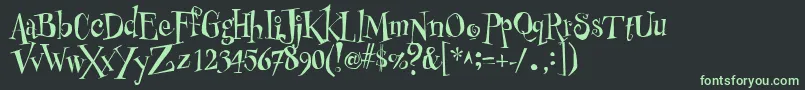 PfbuzzzNormalUnicodes Font – Green Fonts on Black Background