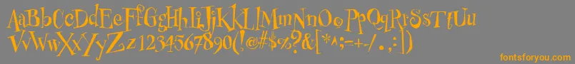 PfbuzzzNormalUnicodes Font – Orange Fonts on Gray Background