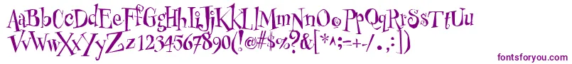 PfbuzzzNormalUnicodes Font – Purple Fonts on White Background