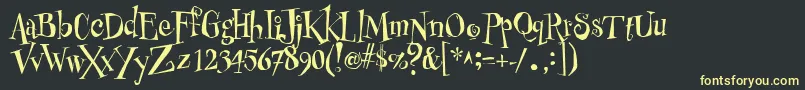 PfbuzzzNormalUnicodes Font – Yellow Fonts on Black Background