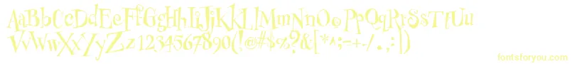 PfbuzzzNormalUnicodes-Schriftart – Gelbe Schriften