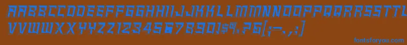 EpitaphItalic Font – Blue Fonts on Brown Background