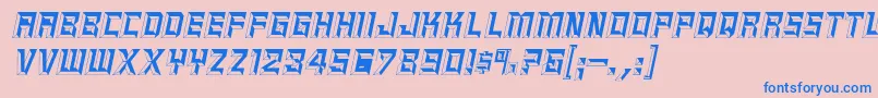 EpitaphItalic Font – Blue Fonts on Pink Background