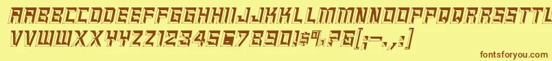 EpitaphItalic Font – Brown Fonts on Yellow Background