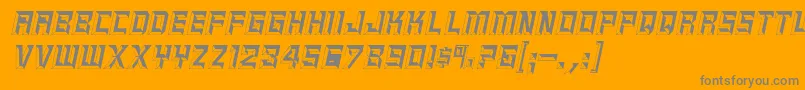 EpitaphItalic Font – Gray Fonts on Orange Background