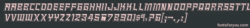 EpitaphItalic Font – Pink Fonts on Black Background