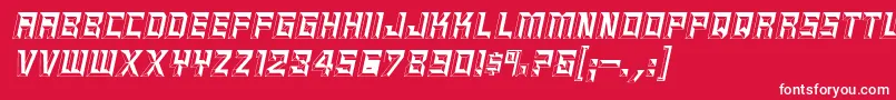 EpitaphItalic Font – White Fonts on Red Background