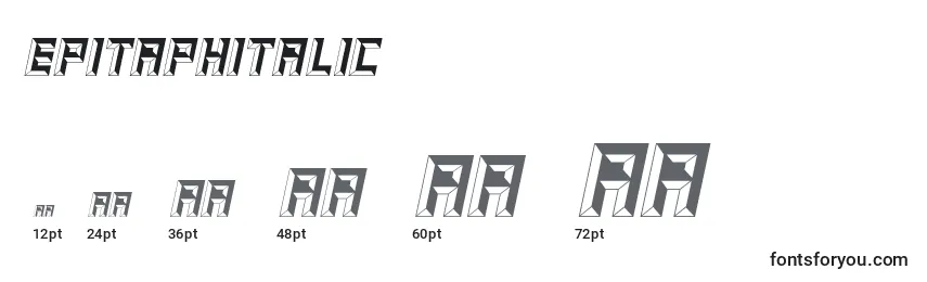 EpitaphItalic Font Sizes