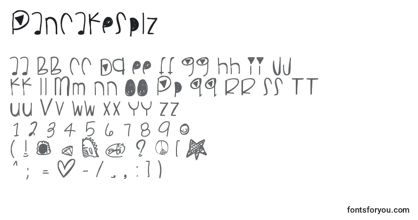 Pancakesplz Font – alphabet, numbers, special characters