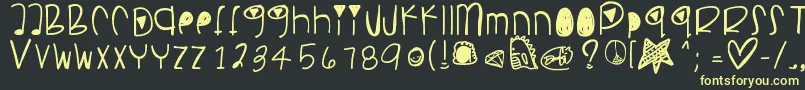 Pancakesplz Font – Yellow Fonts on Black Background