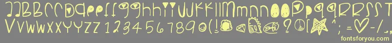 Pancakesplz Font – Yellow Fonts on Gray Background