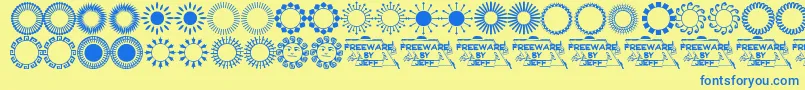 Sundings Font – Blue Fonts on Yellow Background