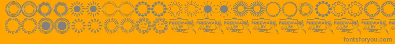 Sundings Font – Gray Fonts on Orange Background