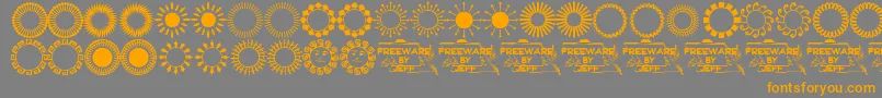 Sundings Font – Orange Fonts on Gray Background