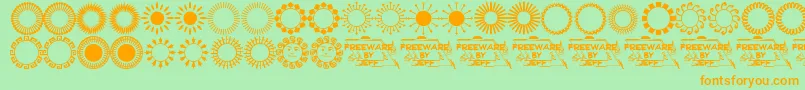 Sundings Font – Orange Fonts on Green Background