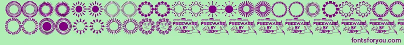Sundings Font – Purple Fonts on Green Background