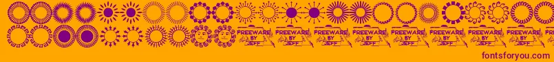 Sundings Font – Purple Fonts on Orange Background