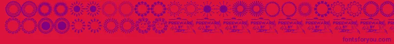 Sundings Font – Purple Fonts on Red Background