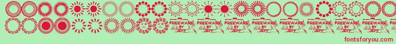 Sundings Font – Red Fonts on Green Background