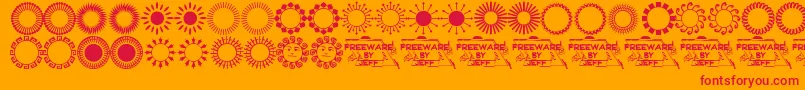 fuente Sundings – Fuentes Rojas Sobre Fondo Naranja
