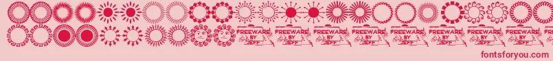 Sundings-Schriftart – Rote Schriften auf rosa Hintergrund