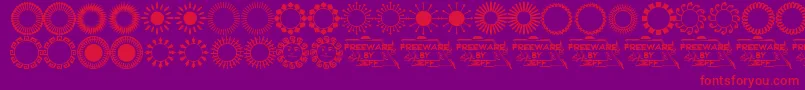 Sundings Font – Red Fonts on Purple Background