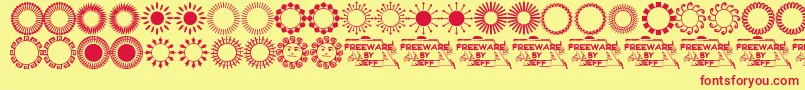 Sundings Font – Red Fonts on Yellow Background