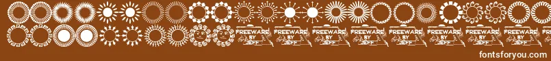 Sundings Font – White Fonts on Brown Background
