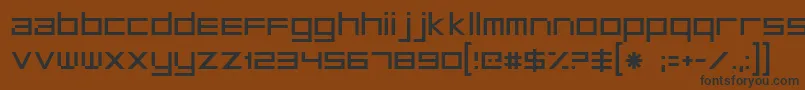 Microtech Font – Black Fonts on Brown Background
