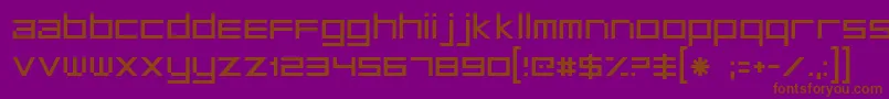 Microtech Font – Brown Fonts on Purple Background