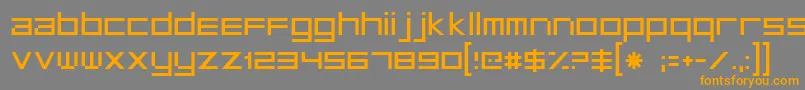 Microtech Font – Orange Fonts on Gray Background