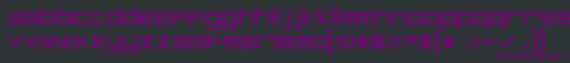 Microtech Font – Purple Fonts on Black Background