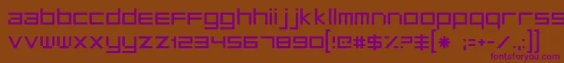 Microtech Font – Purple Fonts on Brown Background