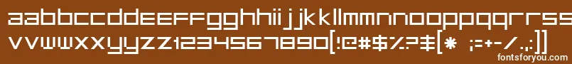 フォントMicrotech – 茶色の背景に白い文字
