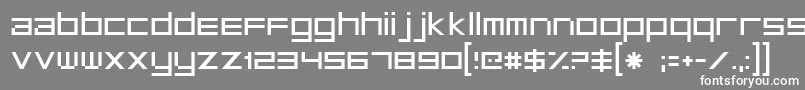 Microtech Font – White Fonts on Gray Background