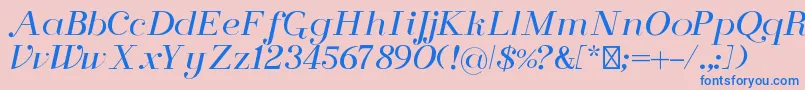 FlorenceRegular Font – Blue Fonts on Pink Background