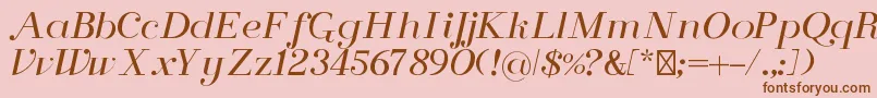 FlorenceRegular Font – Brown Fonts on Pink Background