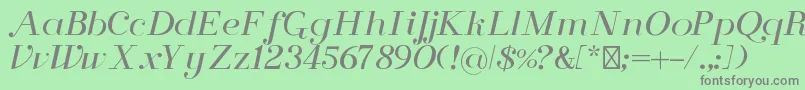 FlorenceRegular Font – Gray Fonts on Green Background