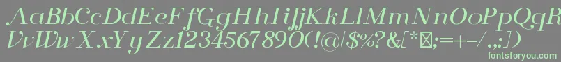FlorenceRegular Font – Green Fonts on Gray Background