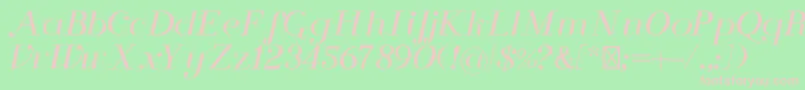 FlorenceRegular Font – Pink Fonts on Green Background