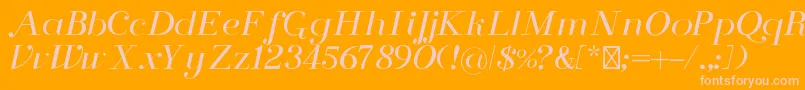 FlorenceRegular Font – Pink Fonts on Orange Background