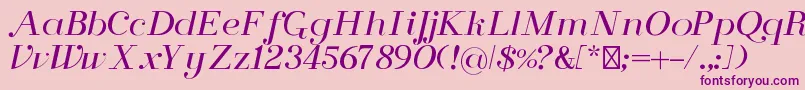 FlorenceRegular Font – Purple Fonts on Pink Background