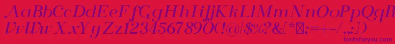 FlorenceRegular Font – Purple Fonts on Red Background