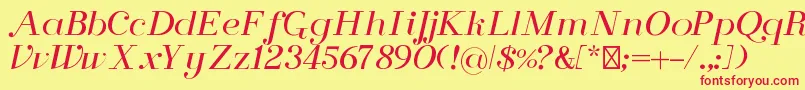 FlorenceRegular Font – Red Fonts on Yellow Background