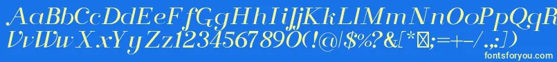 FlorenceRegular Font – Yellow Fonts on Blue Background