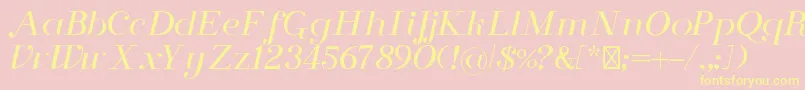 FlorenceRegular Font – Yellow Fonts on Pink Background