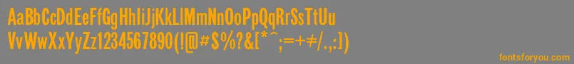 Gazetasansc-Schriftart – Orangefarbene Schriften auf grauem Hintergrund
