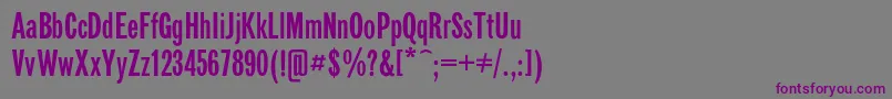 Gazetasansc Font – Purple Fonts on Gray Background